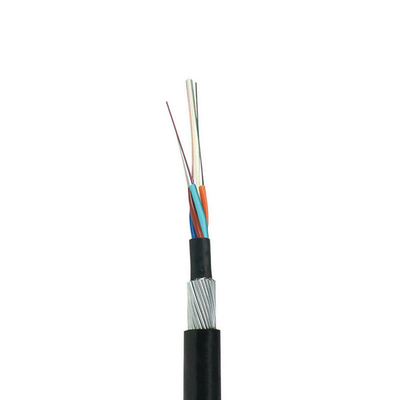 GYTA 6 Core G652D Outdoor Optical Cable Aluminum Tape Armored PE Sheath Suitable for Duct and Direct Buried Installation