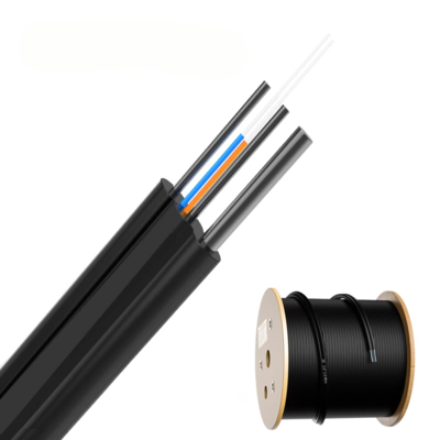 4 Core G657A1 Outdoor FTTH Drop Fiber Cable GJYXCH with 0.8mm Steel Wire Messenger