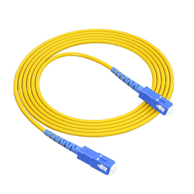 Simplex SC UPC G652D Single Mode 2.0mm Fiber Patch Cable 3m PVC Jacket Blue Durable Connector for Telecom Applications