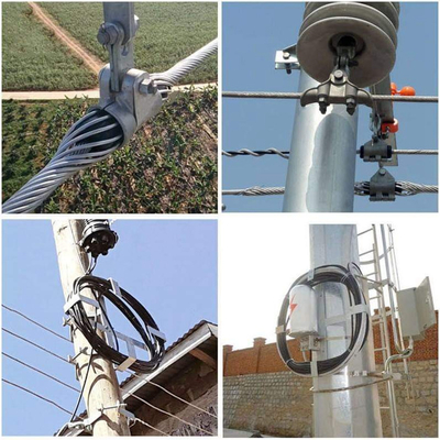 Overhead OPGW Cáp quang sợi 2-288core 24B1-50 cắt ngang Power Ground Wire Composite Tower