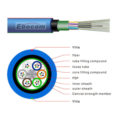 MGTSV Cáp khai thác khử lửa G652D 12 24 36 48 96 144 lõi giao tiếp bọc thép ngoài trời