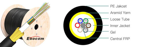 Cáp quang sợi ADSS 24 36 48Cores Single Double PE Jacket cho cáp mạng