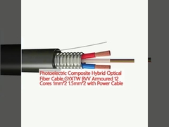 Photoelectric Composite Hybrid Optical Fiber Cable GYXTW RVV Bọc thép 12 lõi 1mm22 1.5mm22 với cáp điện